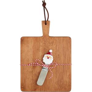Mud Pie Square Mini Christmas Wood Boards; board 9″ x 6 1/2″ | spreader 4 3/4″