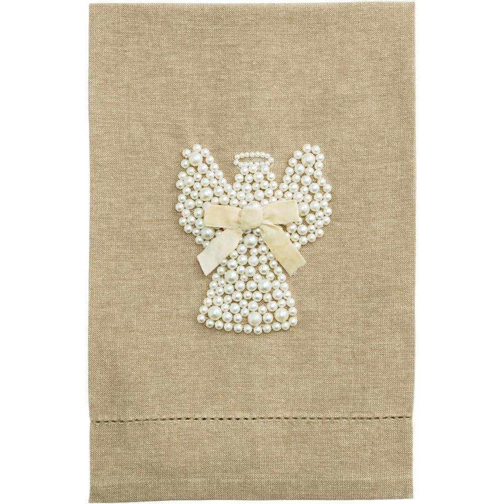 image:imageMud Pie Christmas Angel White Christmas Pearl Towel