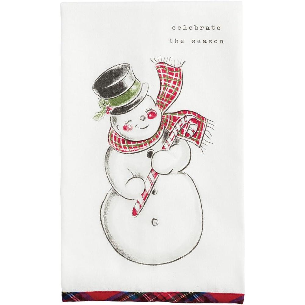 image:imageMud Pie Christmas Celebrate The Season Tartan Trim Towel