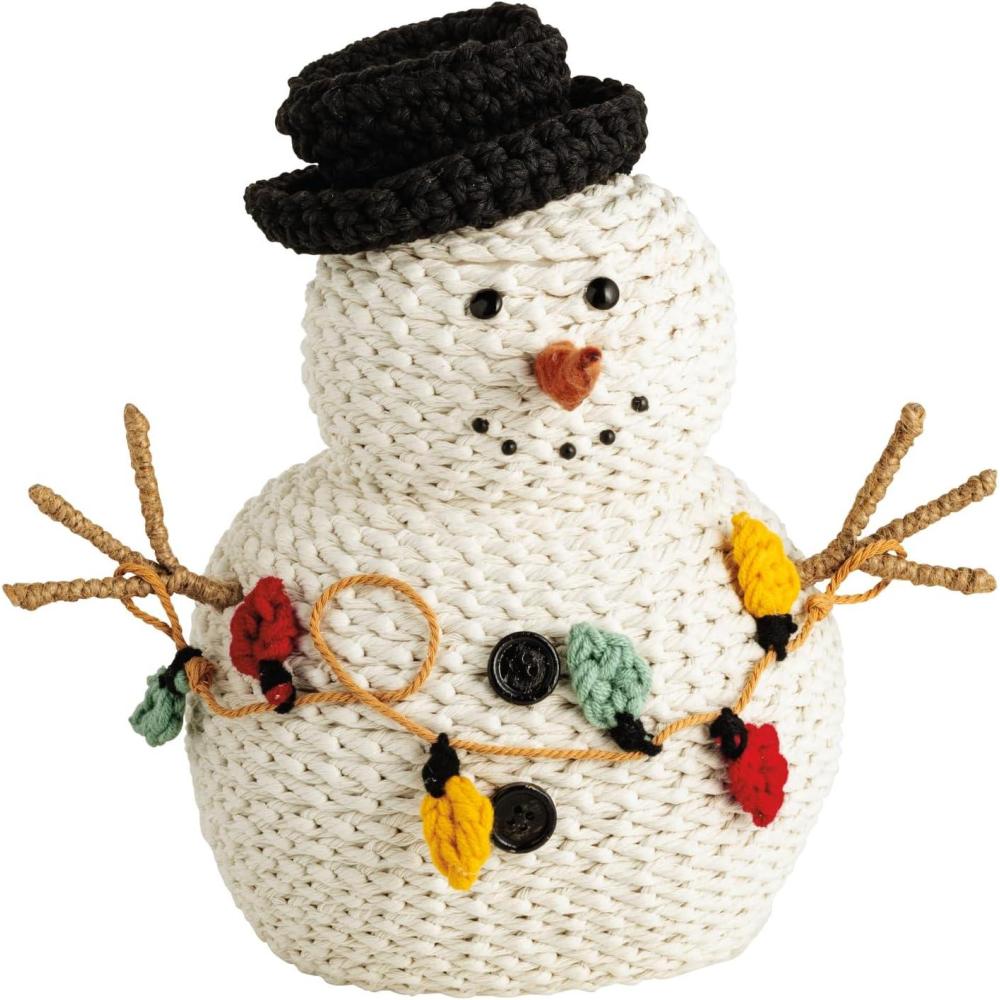 image:imageMud Pie Christmas Large Crochet Snowman Sitter