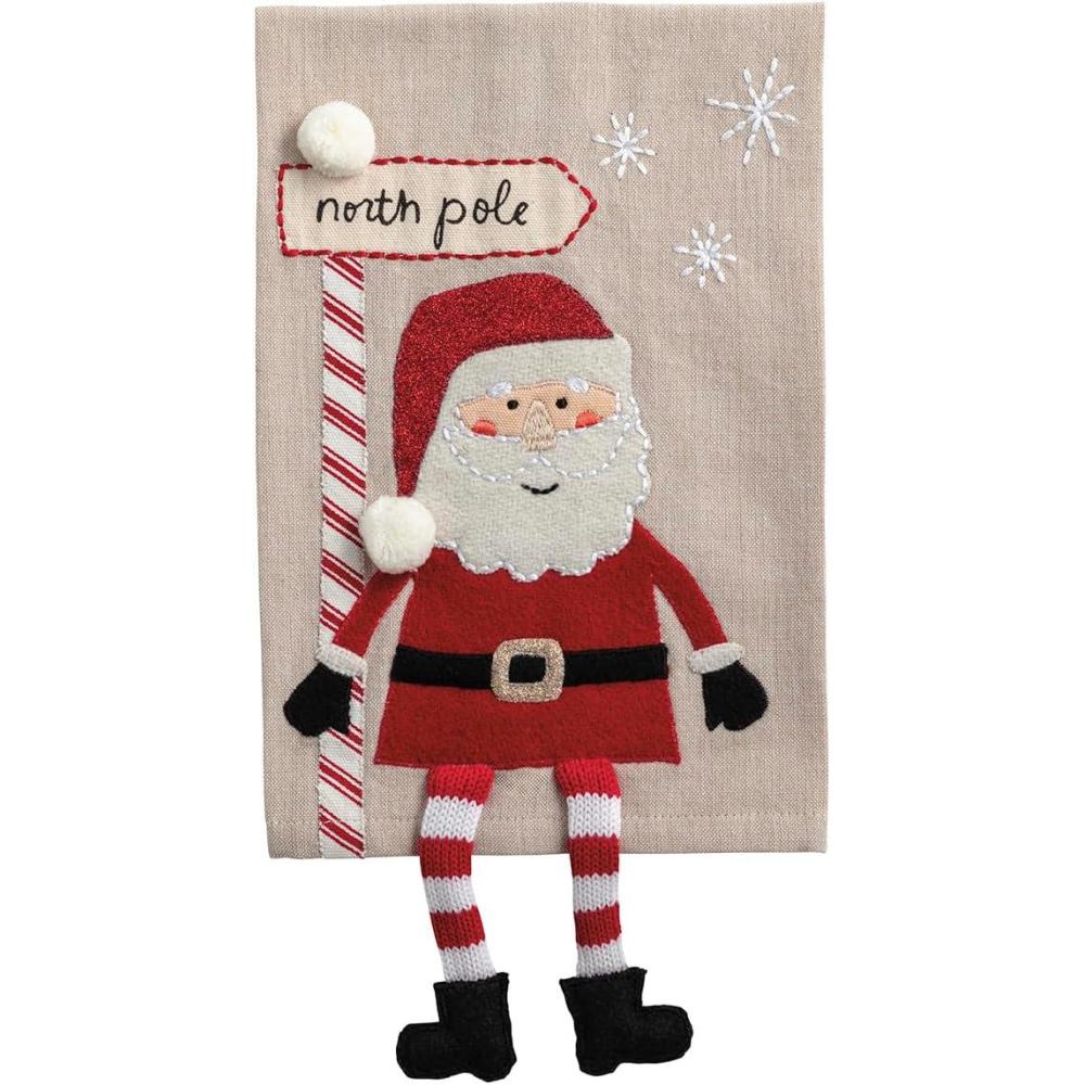 image:imageMud Pie Christmas Santa Dangle Leg Towel