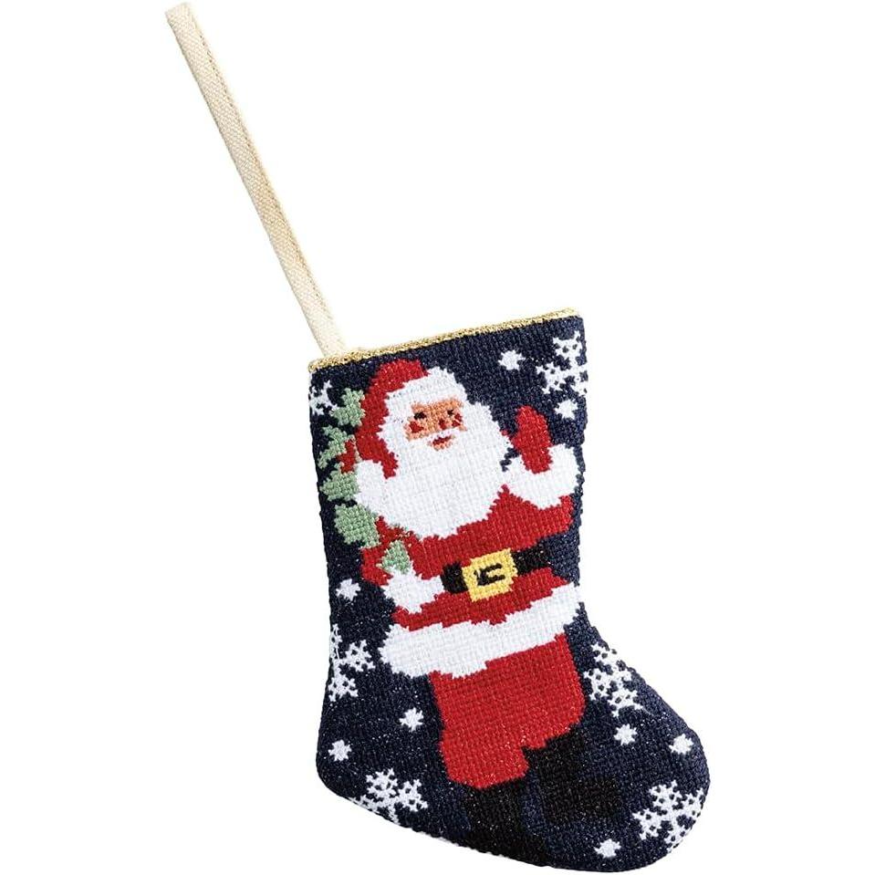 image:imageMud Pie Christmas Santa Mini Needlepoint Stocking