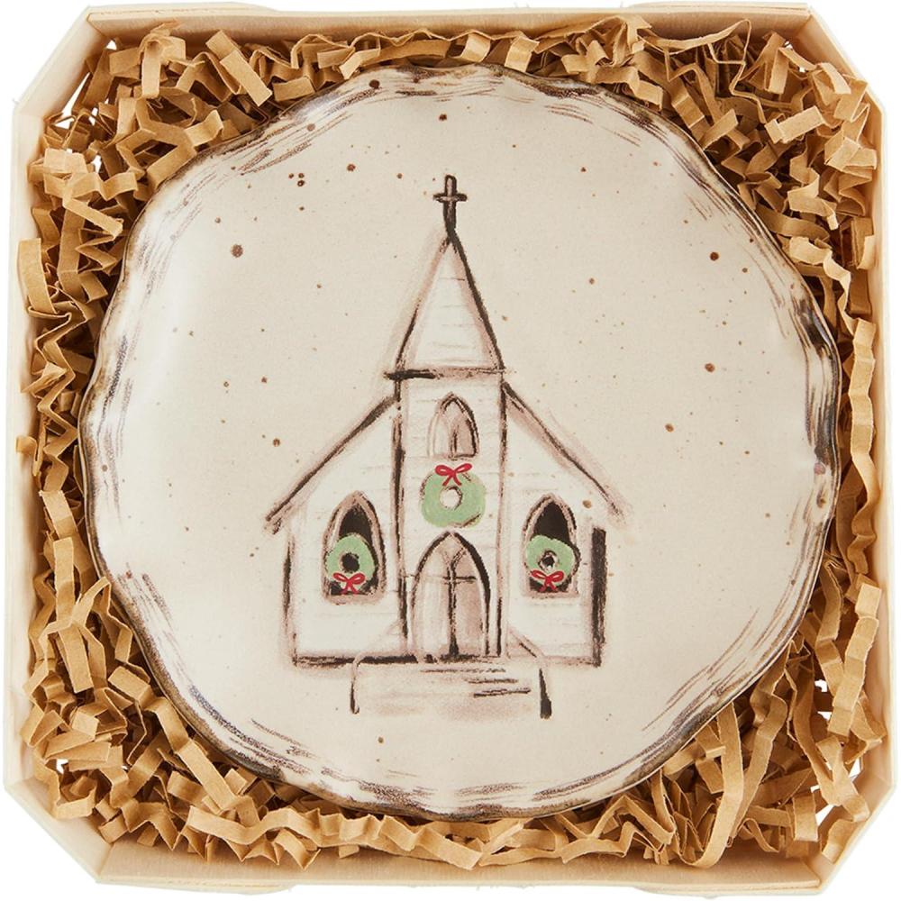 image:imageMud Pie Church Stoneware Trinket Dish Tidbit Plates 4 12 Dia Cream4 12 dia
