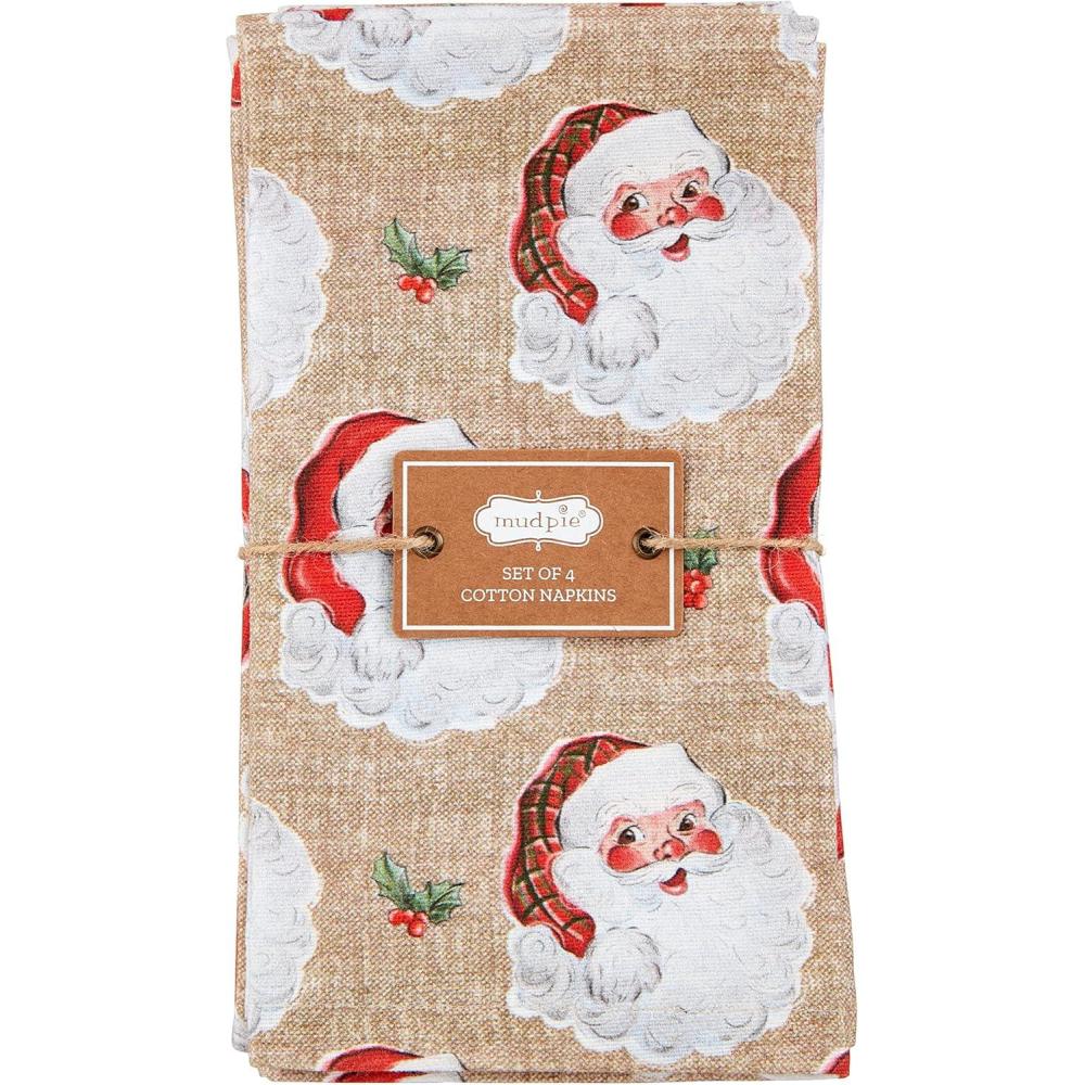 image:imageMud Pie Printed Vintage Santa Napkins 18 x 18