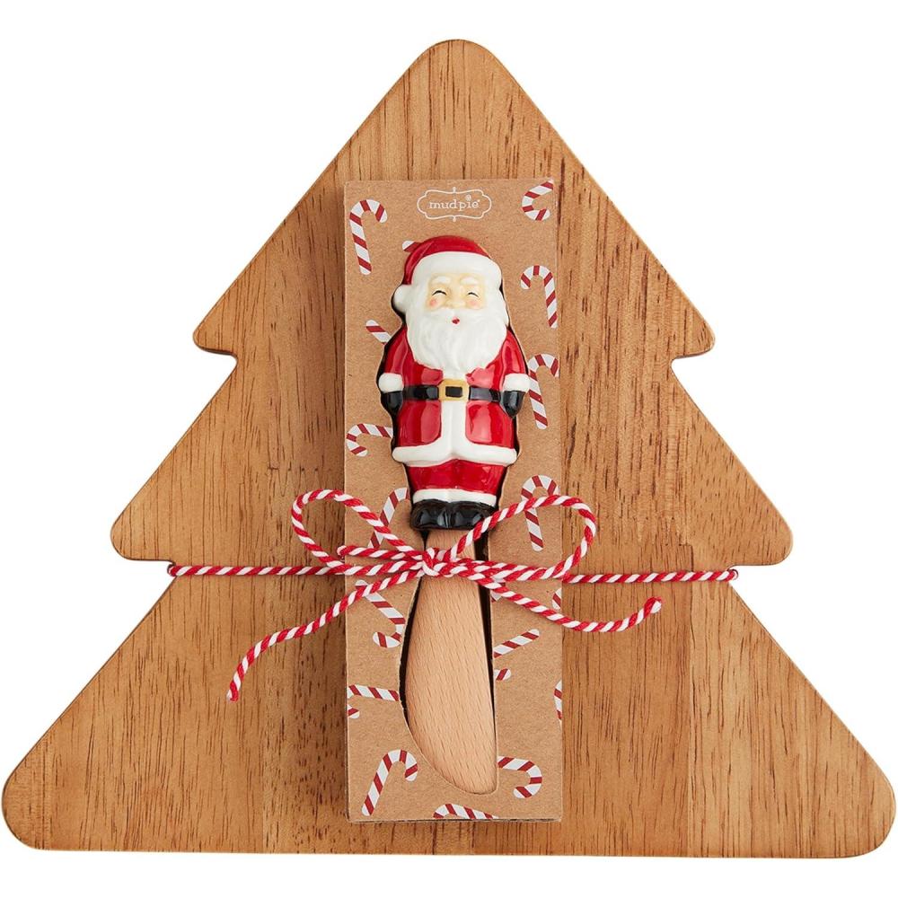 image:imageMud Pie Tree Board Set Santa board 7 34 x 8 34  spreader 5