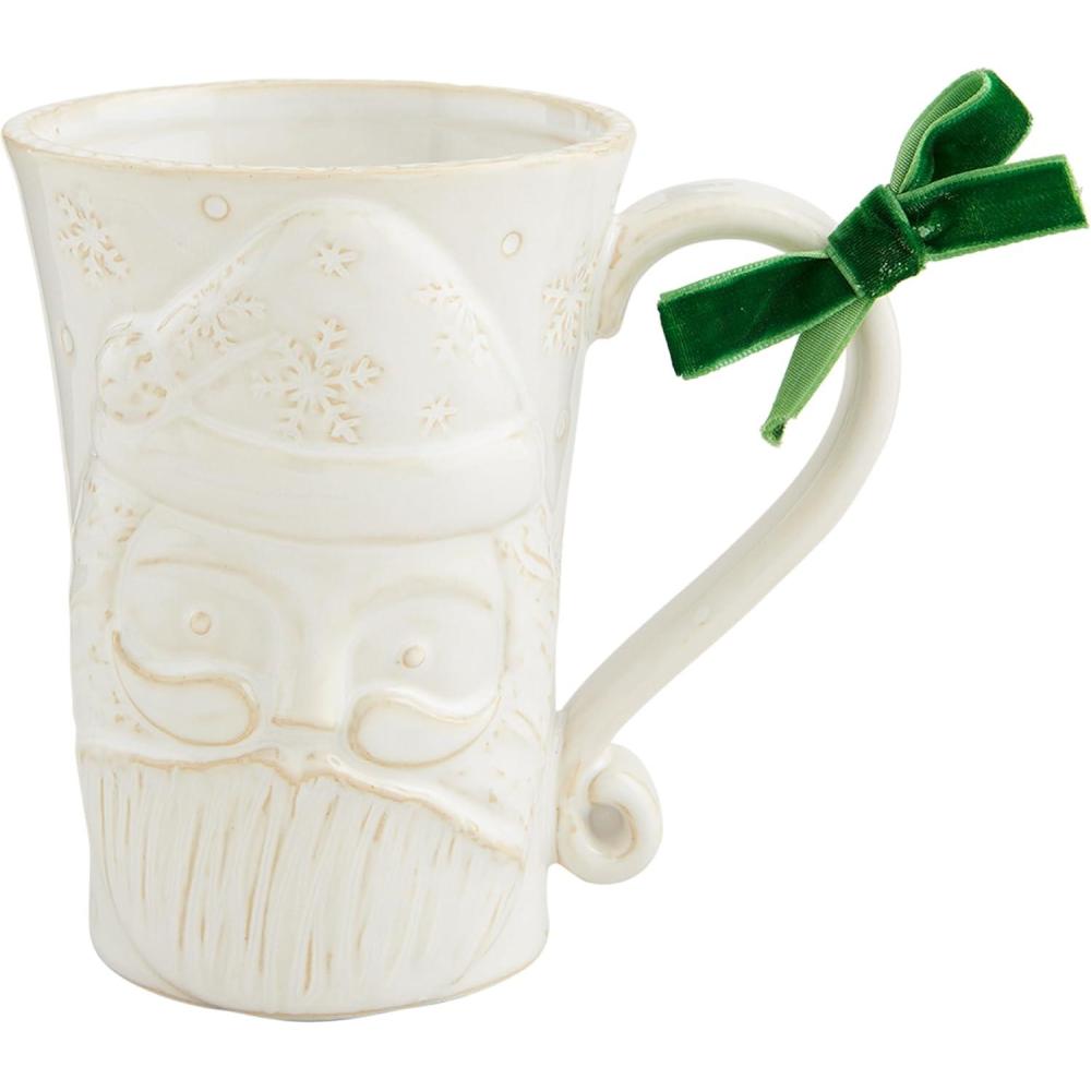 image:imageMud Pie White Christmas Mug Santa 12 oz