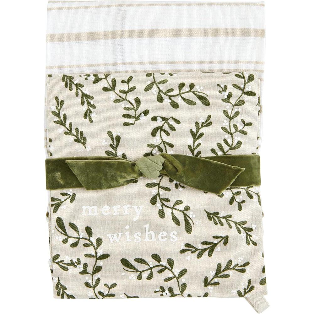 image:imageMud Pie White Christmas Towel Set Merry16 12 x 26Merry