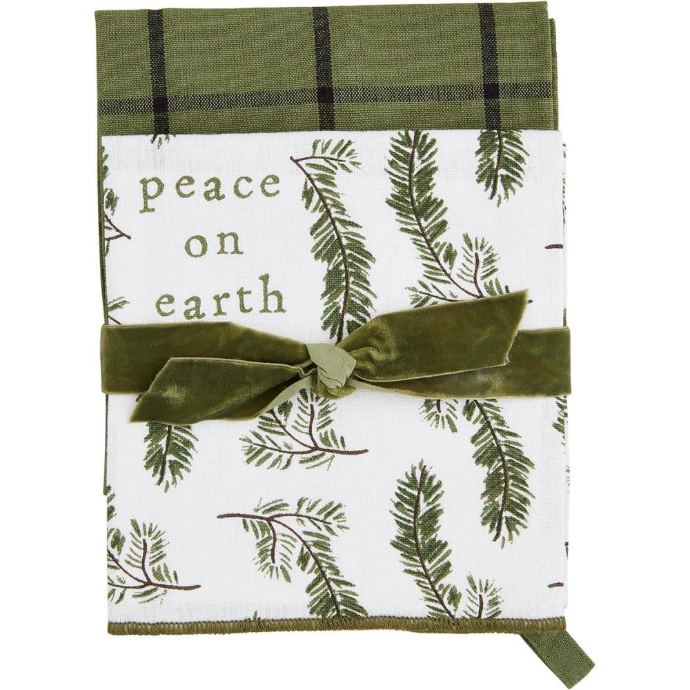 image:imageMud Pie White Christmas Towel Set Merry16 12 x 26Peace