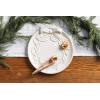 Mud Pie Christmas White Wreath Platter Set