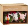 Mud Pie Boxed Farm Felt Christmas Ornaments, 2 1/2″ x 2 3/4″