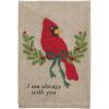 Mud Pie Christmas Cardinal Embroidered Towel