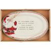 Mud Pie Christmas Time Sentiment Plate PLATTERS & Trays, 6 1/2″ x 10″, WHITE(6 1/2″ x 10″)