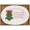 Mud Pie Christmas Tree Whimsical Christmas Sentiment Plate(White)