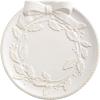 Mud Pie Christmas White Wreath Platter Set