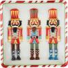 Mud Pie Glass Nutcracker Platter; 12 1/4″ x 12 1/4″