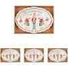 Mud Pie Ncracker Boxed Sentiment Plates, 6 3/4″ x 9 3/4″, WHITE(6 3/4″ x 9 3/4″ (Pack of 4))