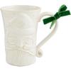 Mud Pie White Christmas Mug, Santa, 12 oz