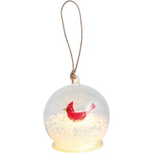 Mud Pie Christmas Cardinal Light-Up Ball Ornament