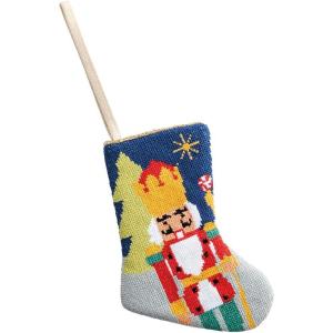 Mud Pie Christmas Nutcracker Mini Needlepoint Stocking