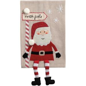 Mud Pie Christmas Santa Dangle Leg Towel