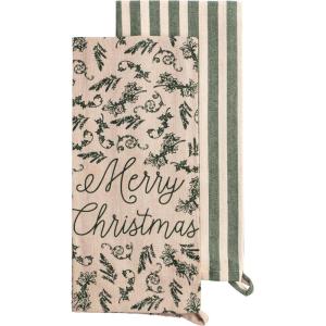 Mud Pie Christmas Vine White Christmas Towel Set
