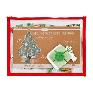 Mud Pie Kids Jumbo Christmas Tree Puzzle, 25 1/2″ x 22″