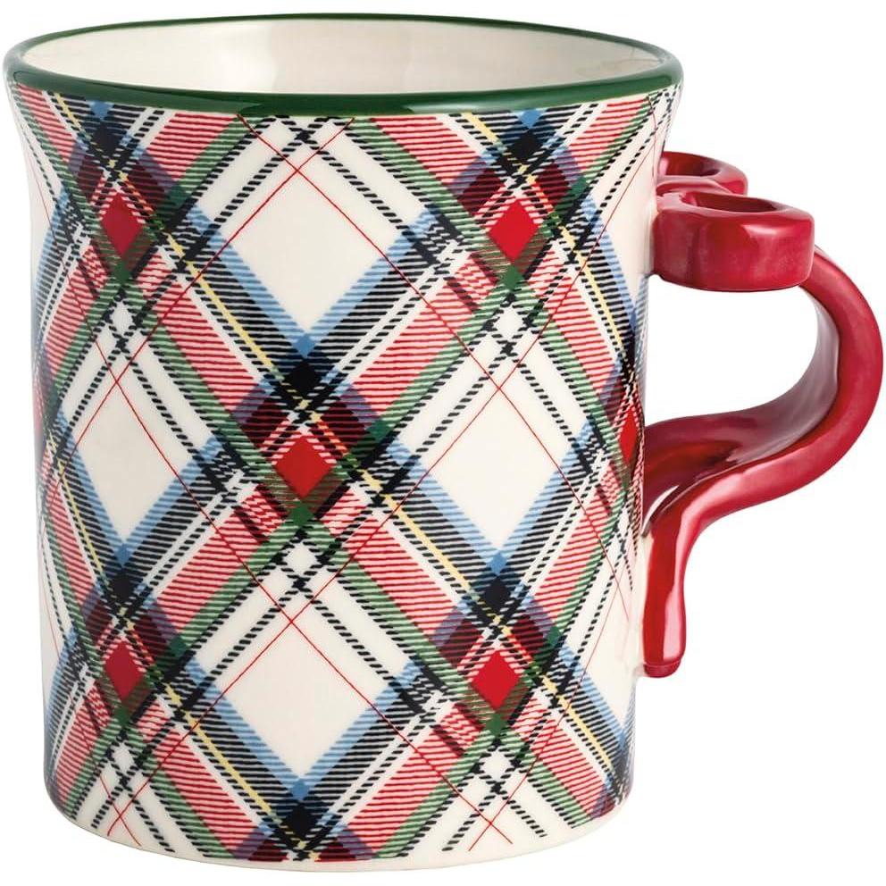 image:imageMud Pie Christmas Bow Tartan Figural Handle Mug