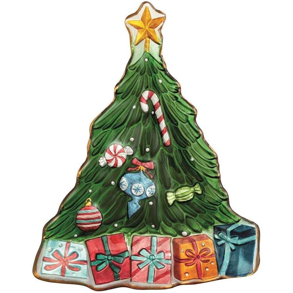 image:imageMud Pie Christmas Tree Glass Platter