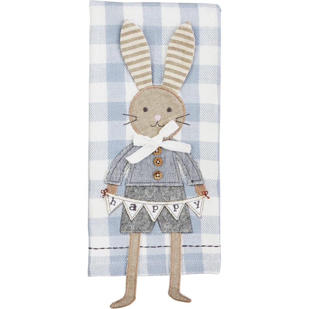 image:imageMud Pie Easter Blue Bunny Dangle Leg TowelBoy Bunny