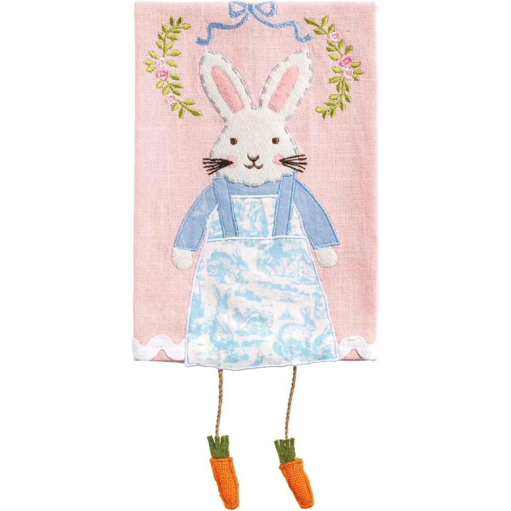 image:imageMud Pie Easter Blue Bunny Dangle Leg TowelPink