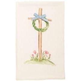 Mud Pie Easter Church Towel(Cross With Wreath)