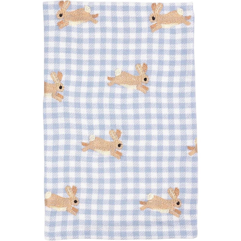 image:imageMud Pie Easter Embroidered Bunny Floral TowelBlue