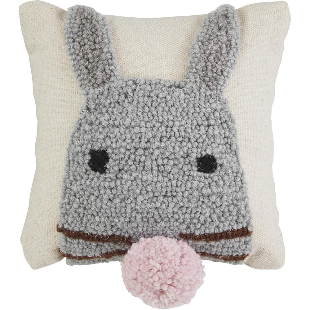image:imageMud Pie Easter Mini Hook Pillow Bunny Tail 8 x 8Bunny Face