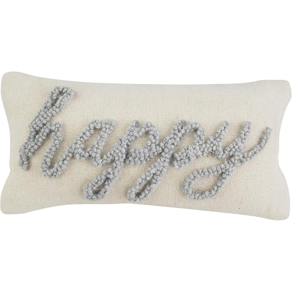 image:imageMud Pie Easter Mini Hook Pillow Bunny Tail 8 x 8Happy