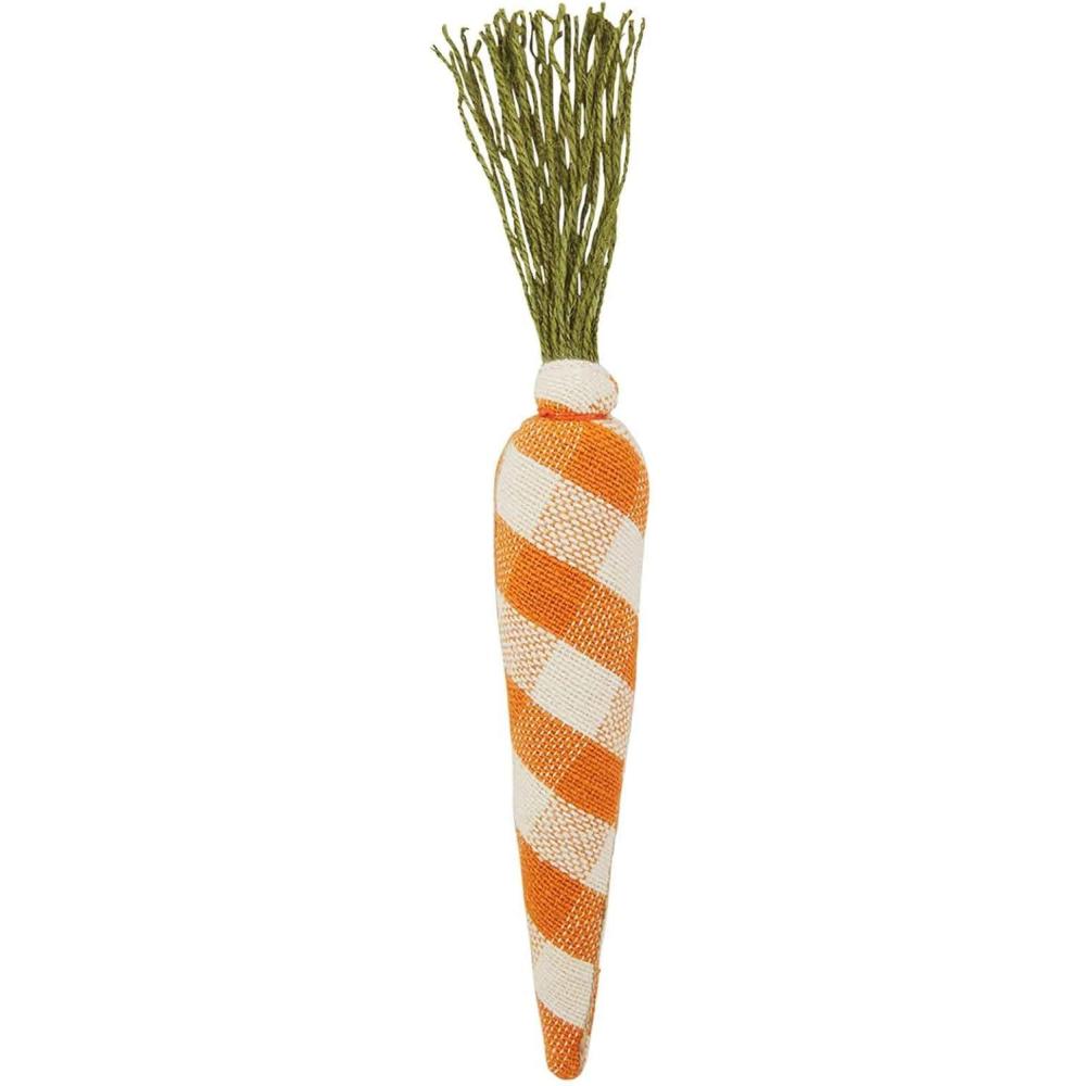image:imageMud Pie Fabric Carrot Dcor 15 Orange Buffalo1 Count Pack of 1