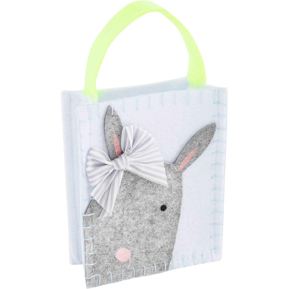 image:imageMud Pie Kids Easter Candy Treat Bag Gray 4 x 5