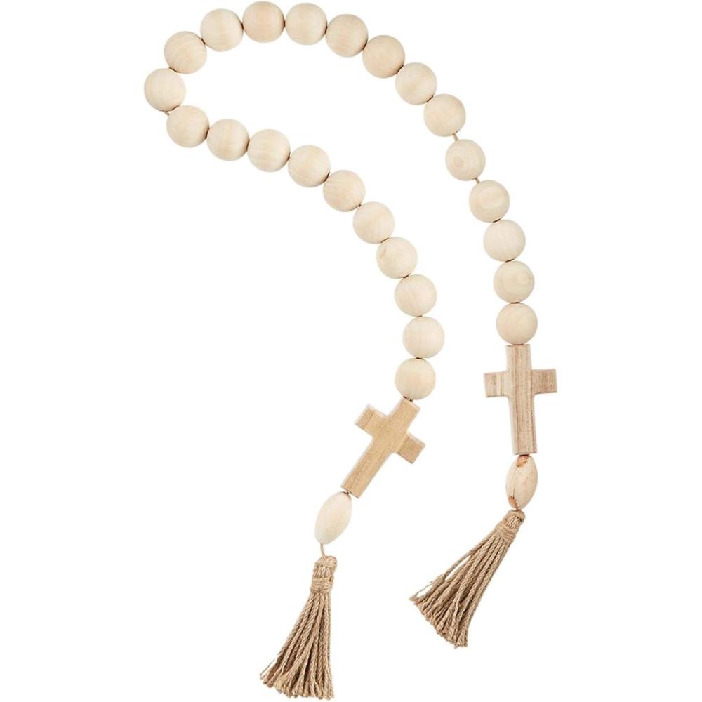 image:imageMud Pie Oversized Heart Wood BeadsCross