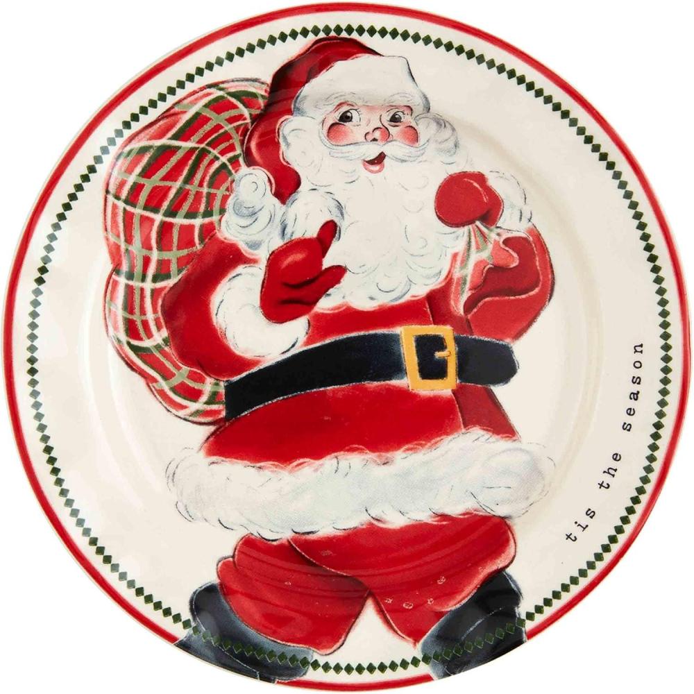 image:imageMud Pie Santa Salad Christmas Plate Gift 8 dia