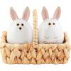 Mud Pie Bunny Salt And Pepper Set; 2″ Dia X 3.5″; 2″ Dia X 3.5″