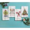 Mud Pie Christmas Snowglobe Pom Trim Towel