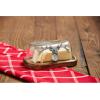 Mud Pie Deer Glass Wood Butter Dish; 3 1/4″ x 6 3/4″