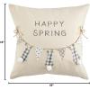 Mud Pie Easter Banner Applique Pillow, 18″ x 18″, Bunny(Bunny)