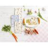 Mud Pie Easter Embroidered Bunny Floral Towel(Blue)