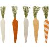 Mud Pie Fabric Carrot Décor, 15″, Orange Buffalo(1 Count (Pack of 2))