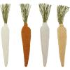 Mud Pie Fabric Carrot Décor, 15″, White(White)