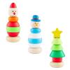Mud Pie Kids Christmas Stacker Toy, Santa, 5″ x 2″ Dia