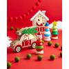 Mud Pie Kids Christmas Stacker Toy, Santa, 5″ x 2″ Dia