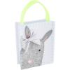 Mud Pie Kids Easter Candy Treat Bag, Gray, 4″ x 5″