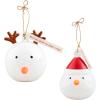 Mud Pie Light Up Christmas Ornament, Santa, Approx 5″ x 4″ Dia