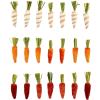 Mud Pie Mini Velvet Carrots Set, Multi, 3 1/2″